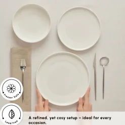 Sale Stream Bone China Felix XL 18-Piece China Dinner Set for 6 People, White See All Dinner Sets|Bone China Dinner Sets