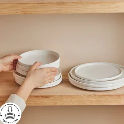 Sale Stream Bone China Felix XL 18-Piece China Dinner Set for 6 People, White See All Dinner Sets|Bone China Dinner Sets