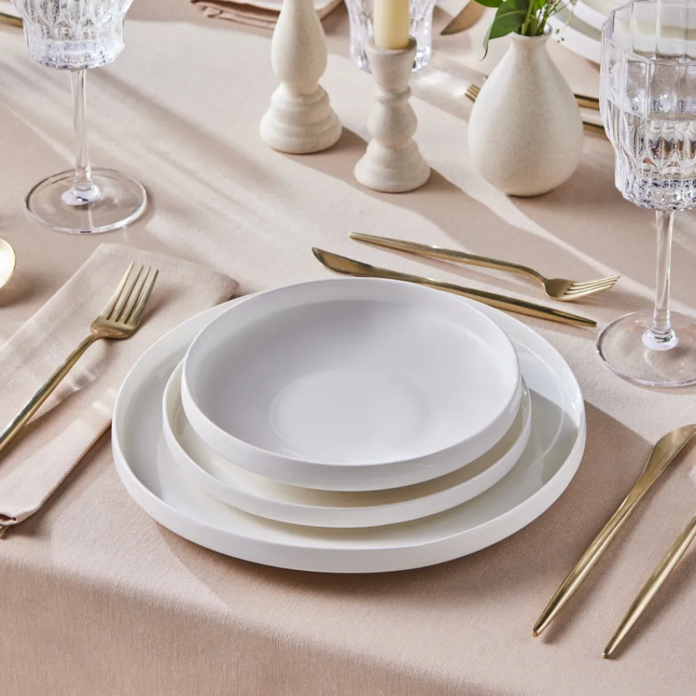 Outlet Stream Bone China Saturn 24-Piece Dinner Set for 6 People, White See All Dinner Sets|Bone China Dinner Sets