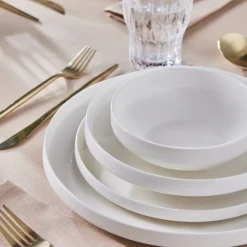 Outlet Stream Bone China Saturn 24-Piece Dinner Set for 6 People, White See All Dinner Sets|Bone China Dinner Sets