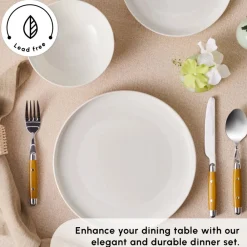 Online Stream Bone China Remi 18-Piece Bone China Dinner Set for 6 People, White See All Dinner Sets|Bone China Dinner Sets