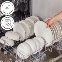 Online Stream Bone China Remi 18-Piece Bone China Dinner Set for 6 People, White See All Dinner Sets|Bone China Dinner Sets