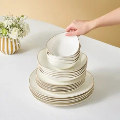 Best Stream Bone China Middle 53-Piece Dinner Set for 12 People, See All Dinner Sets|Bone China Dinner Sets