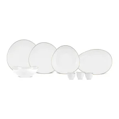 Best Stream Bone China Middle 53-Piece Dinner Set for 12 People, See All Dinner Sets|Bone China Dinner Sets