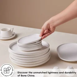 New Stream Bone China Meridian 34-Piece Serveware Set for 6 People, White See All Serveware Sets|Forever Bone China Serveware Sets
