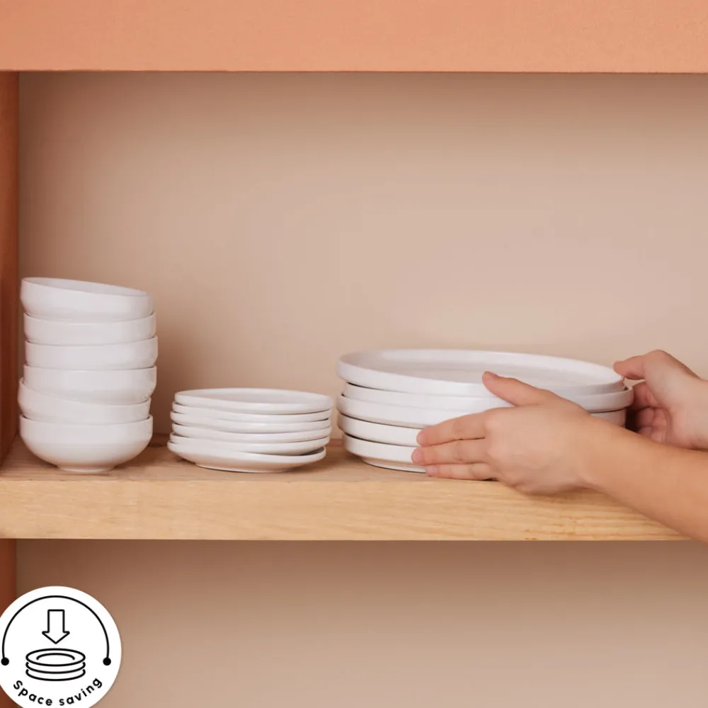 New Stream Bone China Meridian 34-Piece Serveware Set for 6 People, White See All Serveware Sets|Forever Bone China Serveware Sets