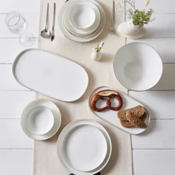 New Stream Bone China Saturn 19-Piece Bone China Dinner Set for 4 People, White Gold See All Dinner Sets|Bone China Dinner Sets