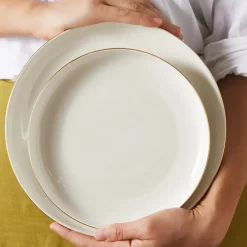 New Stream Bone China Saturn 19-Piece Bone China Dinner Set for 4 People, White Gold See All Dinner Sets|Bone China Dinner Sets