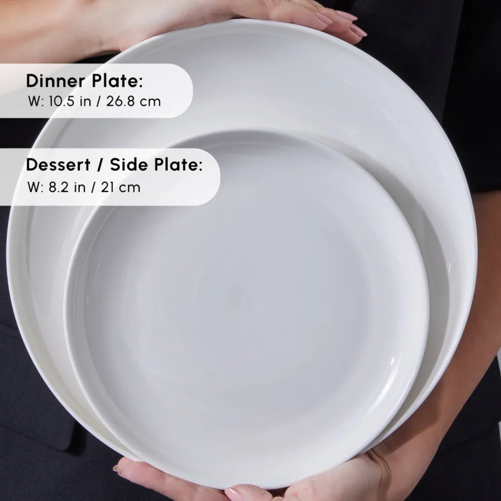 Discount Stream Bone China Favaro 53-Piece Dinner Set for 12 People, White See All Dinner Sets|Bone China Dinner Sets