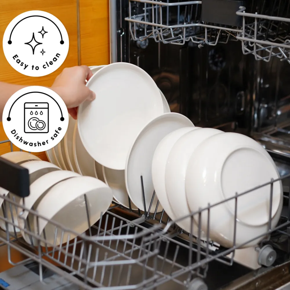 Discount Stream Bone China Favaro 53-Piece Dinner Set for 12 People, White See All Dinner Sets|Bone China Dinner Sets