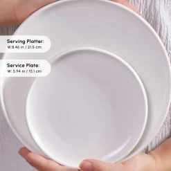 Outlet Stream Pure Cordelia 20-Piece Porcelain Serveware Set for 6 People, White See All Serveware Sets|Porcelain Serveware Sets