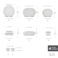 Discount Stream Pure Middle 34-Piece Serveware Set for 6 People, White See All Serveware Sets|Porcelain Serveware Sets