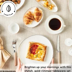 Discount Stream Pure Middle 34-Piece Serveware Set for 6 People, White See All Serveware Sets|Porcelain Serveware Sets