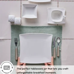 Online Stream Pure Perfect White 32-Piece Serveware Set for 6 People, White See All Serveware Sets|Porcelain Serveware Sets