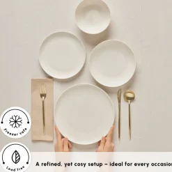 New Streamline Remi Bone China 24-Piece Dinner Set for 6 People, White See All Dinner Sets|Bone China Dinner Sets