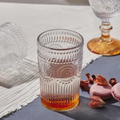 Sale Sunflower Glass Highball Glass, 332ml, Transparent Orange Highball Glasses