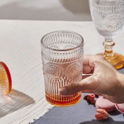 Sale Sunflower Glass Highball Glass, 332ml, Transparent Orange Highball Glasses