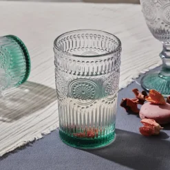 Best Sunflower Glass Highball Glass, 332ml, Transparent Green Highball Glasses