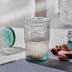 Best Sunflower Glass Highball Glass, 332ml, Transparent Green Highball Glasses