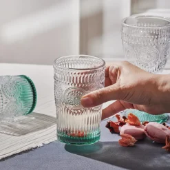 Best Sunflower Glass Highball Glass, 332ml, Transparent Green Highball Glasses