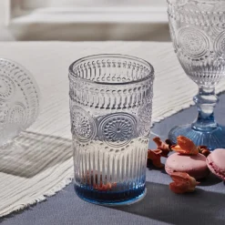 Best Sunflower Glass Highball Glass, 332ml, Transparent Blue Highball Glasses