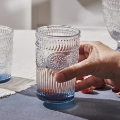 Best Sunflower Glass Highball Glass, 332ml, Transparent Blue Highball Glasses