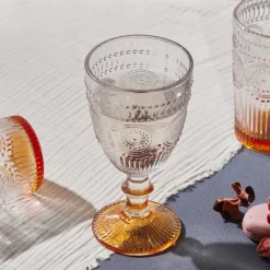 Hot Sunflower Wine Glass, 314ml, Transparent Orange Wine And Champagne Glasses