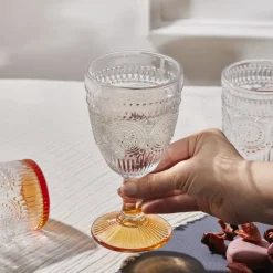 Hot Sunflower Wine Glass, 314ml, Transparent Orange Wine And Champagne Glasses