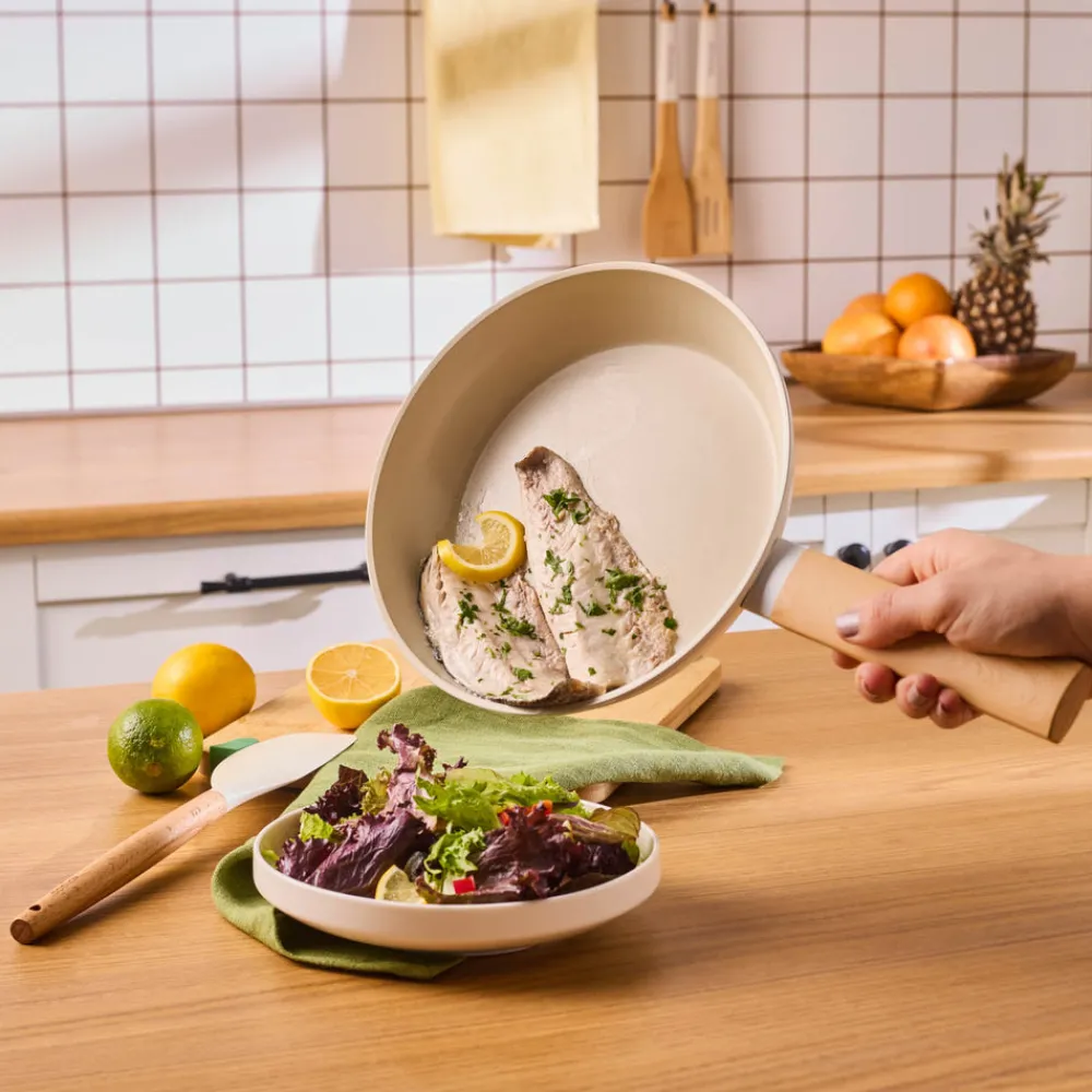 Discount Swiss Crystal Almond 12-Piece Non-Stick Induction Ceramic Cookware Set, Ceramic Cookware