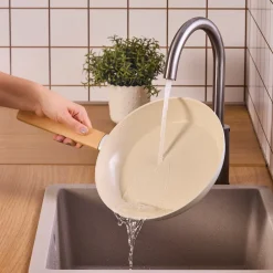 Discount Swiss Crystal Almond 12-Piece Non-Stick Induction Ceramic Cookware Set, Ceramic Cookware