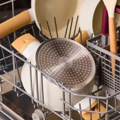 Discount Swiss Crystal Almond 12-Piece Non-Stick Induction Ceramic Cookware Set, Ceramic Cookware