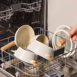 Discount Swiss Crystal Almond 12-Piece Non-Stick Induction Ceramic Cookware Set, Ceramic Cookware