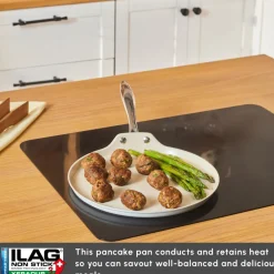 Sale Swiss Crystal Almond Cream Non-Stick Induction Stainless Steel Handle Pancake Pan, 28cm, Cream Pans|Ceramic Cookware