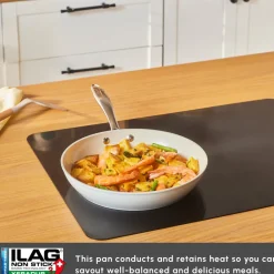 Swiss Crystal Almond Cream Non-Stick Induction Stainless Steel Handle Pan, 26cm, Cream Pans|Ceramic Cookware