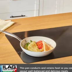 Sale Swiss Crystal Almond Cream Non-Stick Induction Stainless Steel Handle Pan, 22cm, Cream Pans|Ceramic Cookware