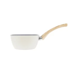 Clearance Swiss Crystal Non-Stick Induction Saucepan, 18cm, Creamy Pans|Ceramic Cookware