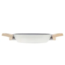 Discount Swiss Crystal Non-Stick Induction Shallow Pan, 20cm, Creamy Pans|Ceramic Cookware