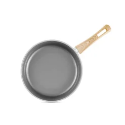 Outlet Swiss Crystal Non-Stick Induction Frying Pan, 30cm, Creamy Ceramic Cookware