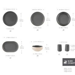 Sale Terra 36-Piece Dinner Set for 8 People, Anthratice See All Dinner Sets|Stoneware Dinner Sets