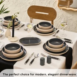 Sale Terra 36-Piece Dinner Set for 8 People, Anthratice See All Dinner Sets|Stoneware Dinner Sets