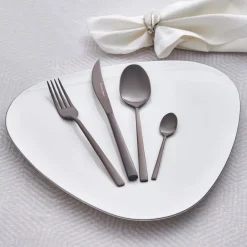 Clearance Tivoli 16-Piece Stainless Steel Cutlery Set for 4 People, Black Cutlery Sets