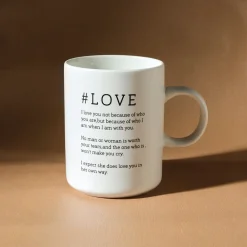 Sale Tomris Love Mug, 370 ml, White Mugs