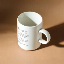 Sale Tomris Love Mug, 370 ml, White Mugs