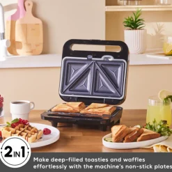 New Tote Sandwich Toaster and Waffle Machine, 1000W, Sandwich Toasters
