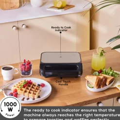 New Tote Sandwich Toaster and Waffle Machine, 1000W, Sandwich Toasters