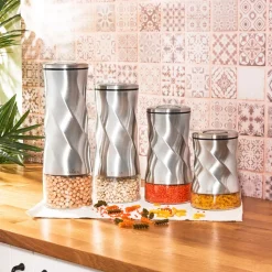 Sale Tottori Glass Storage Container, 1250ml, Transparent Inox Storage Containers