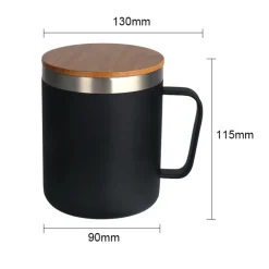 Sale Travel Stainless Steel Mug, 330ml, Black Mugs