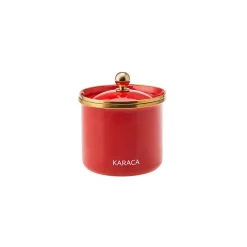 Discount Troy Enamel Storage Jar, Small, Red Gold Storage Jars