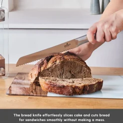 Venus 6 Piece Knife Block Set, Silver Knife Sets