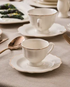 Clearance Vera 25-Piece Porcelain Tea & Coffee Cup Set, Espresso & Turkish Coffee Cup Sets